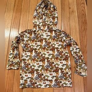 Kate Quinn Earthy Tones Mushroom Print Hoodie